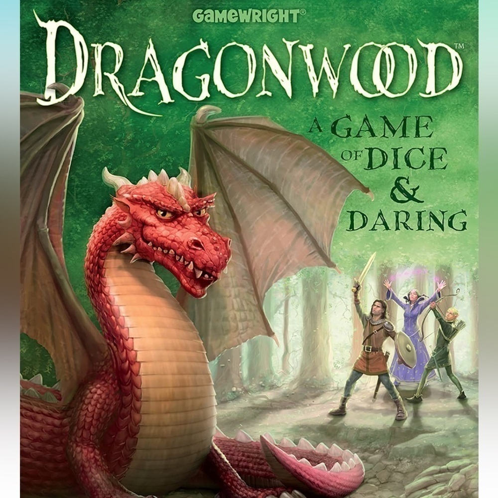 Dragonwood: A Game of Dice & Daring Fantasy Board Game - Gamewright open box
